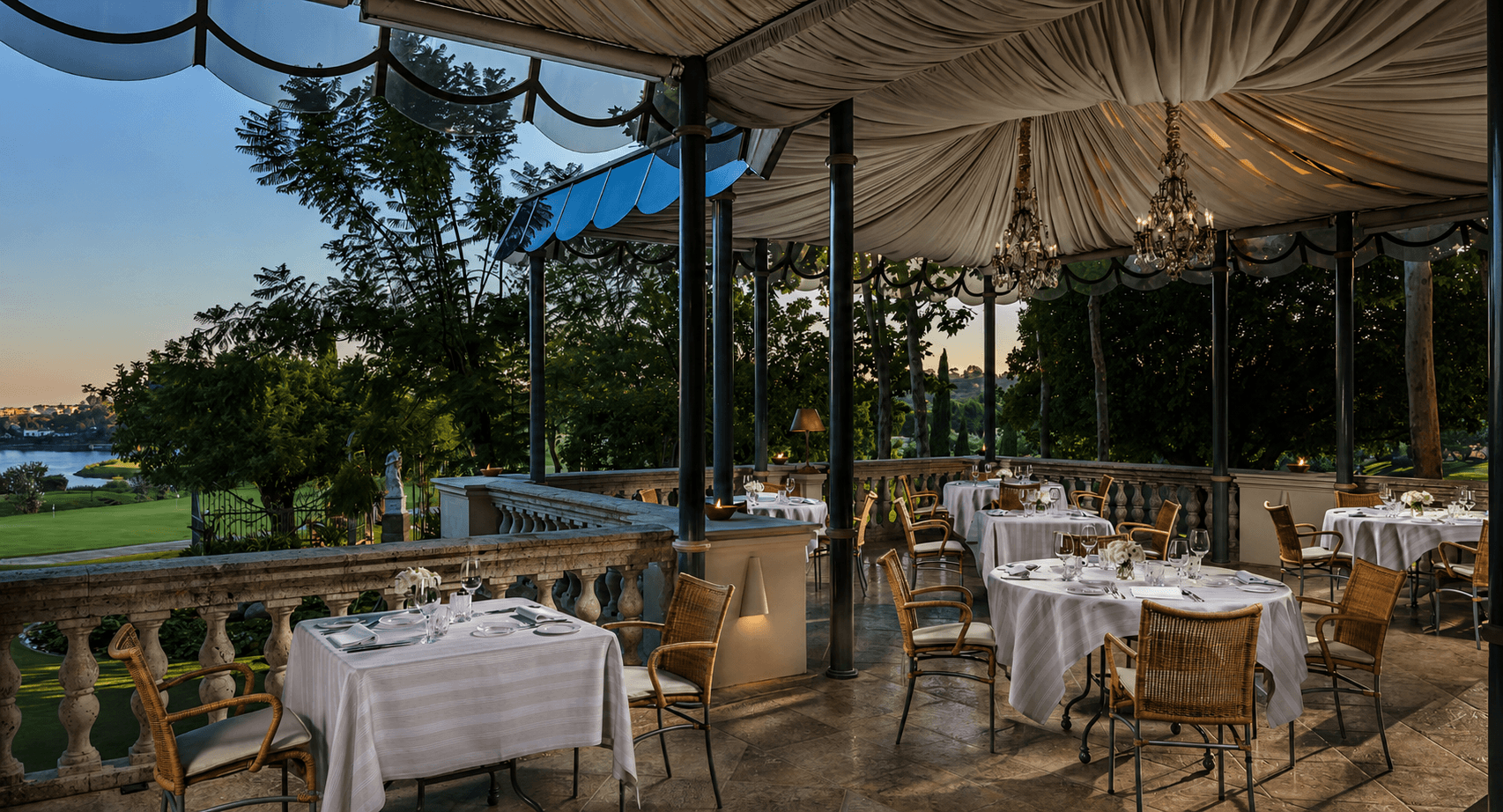 Fine dining at the luxury palace, Marbella