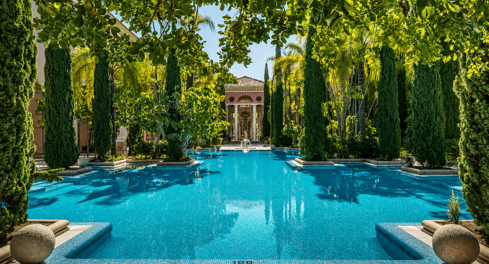 Palace gardens and pools, Marbella