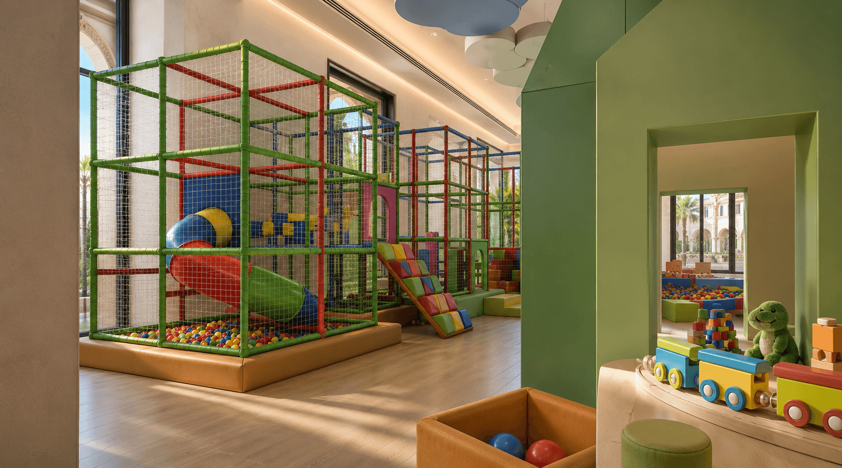 Children's play structure at the Hotel Venecia kids club